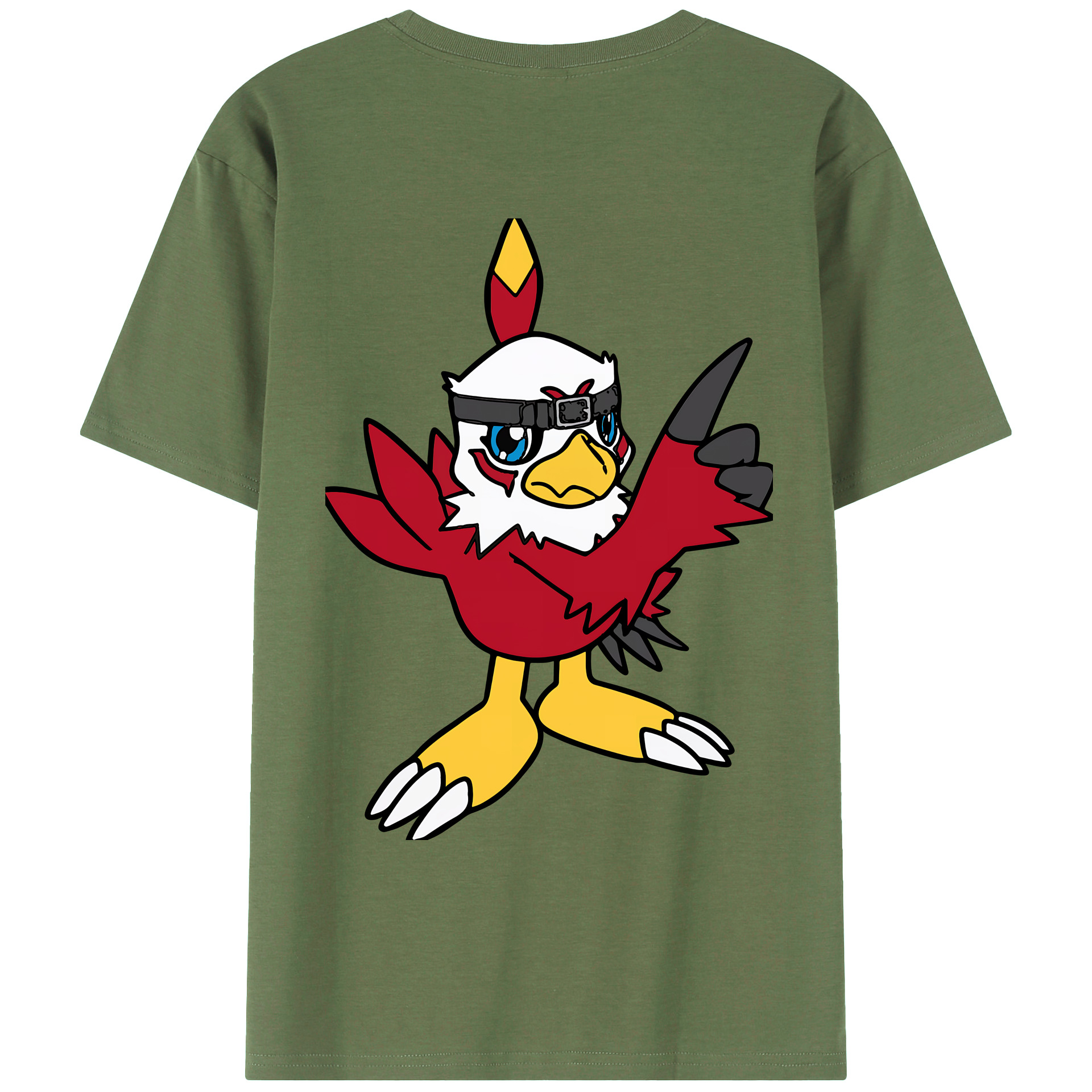 （画像用） Digimon デジタルモンスター/デジモン 綿100％ メンズ半袖Tシャツ（バックプリント） 通気性